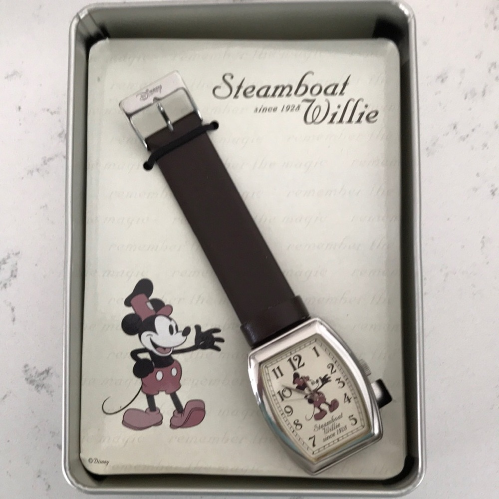 Disney Steamboat Willie Watch in Tin